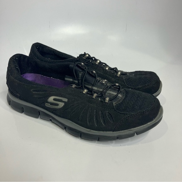 Skechers gratis in motion sneakers black gray women’s size 8.5 casual walking - Picture 2 of 10